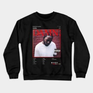 Kendrick Lamar - DAMN. Tracklist Album Crewneck Sweatshirt